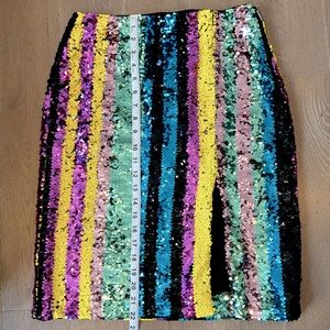Multicolored sequin skirt